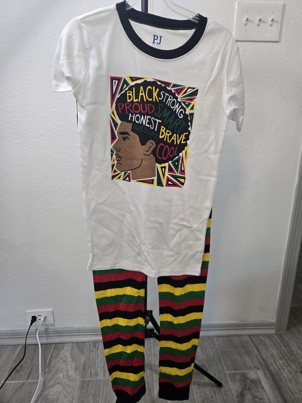 Children's Place Boys Pajama Set Multicolor Stripe Accent